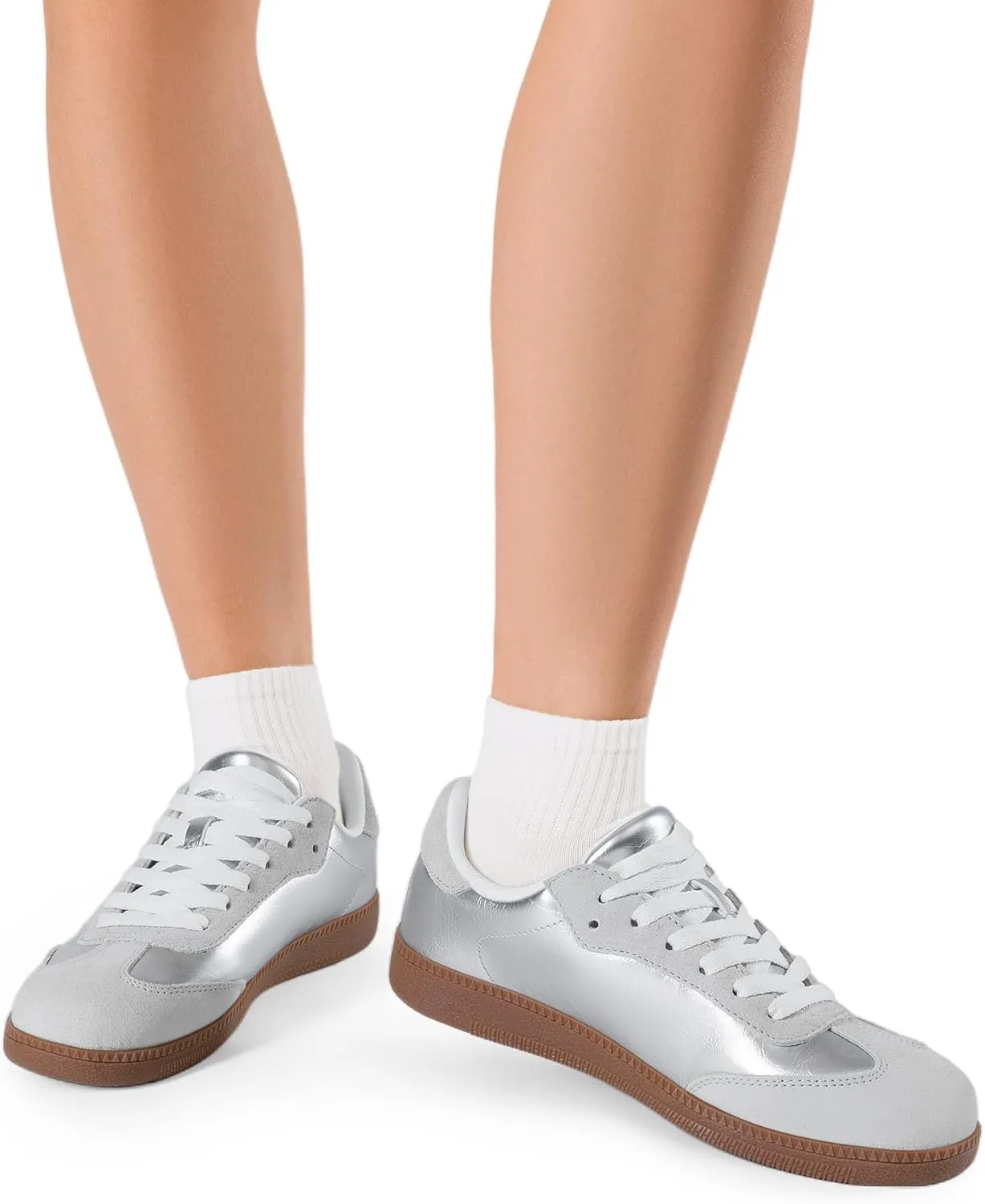DREAM PAIRS Women's Tennis Sneakers Walking Nia Flat Low-Top Casual Lace-Up Comfortable Fashion Sneakers Shoes.