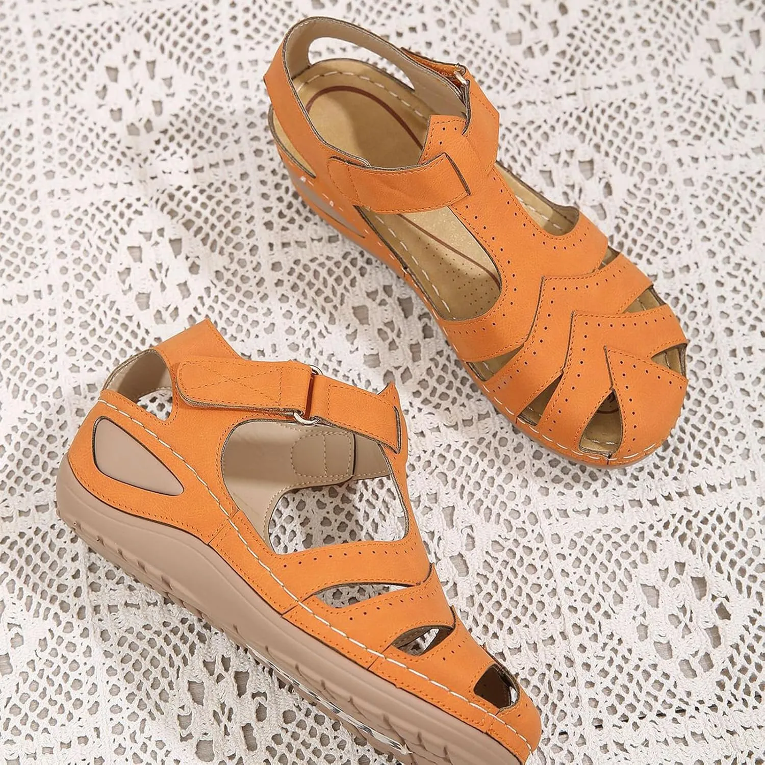 Dressy Flat Sandals for Women Criss Cross Flip Flops Anti-Slip Gladiator Solid Color Beach Falt Strappy Chic Lace Up Casual Vacation Open Toe Zipper Back Ankle Strap Walking Shoes Summer