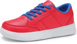 DSWED Black Boys Running Shoes for Girls Leather wear Athletic Kids Fashion Sneakers Tennis Shoes Big Kid Size