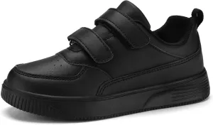 DSWED Unisex-Child Leather Lightweight Breathable Knit Athletic Running Sneakers for Kids Shoes for Boys Girls