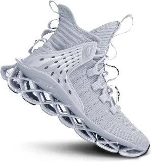 DUDHUH Running Shoes for Men Comfortable Athletic Cross Trainer Casual Walking Fashion Mens Tennis Sock Sneakers