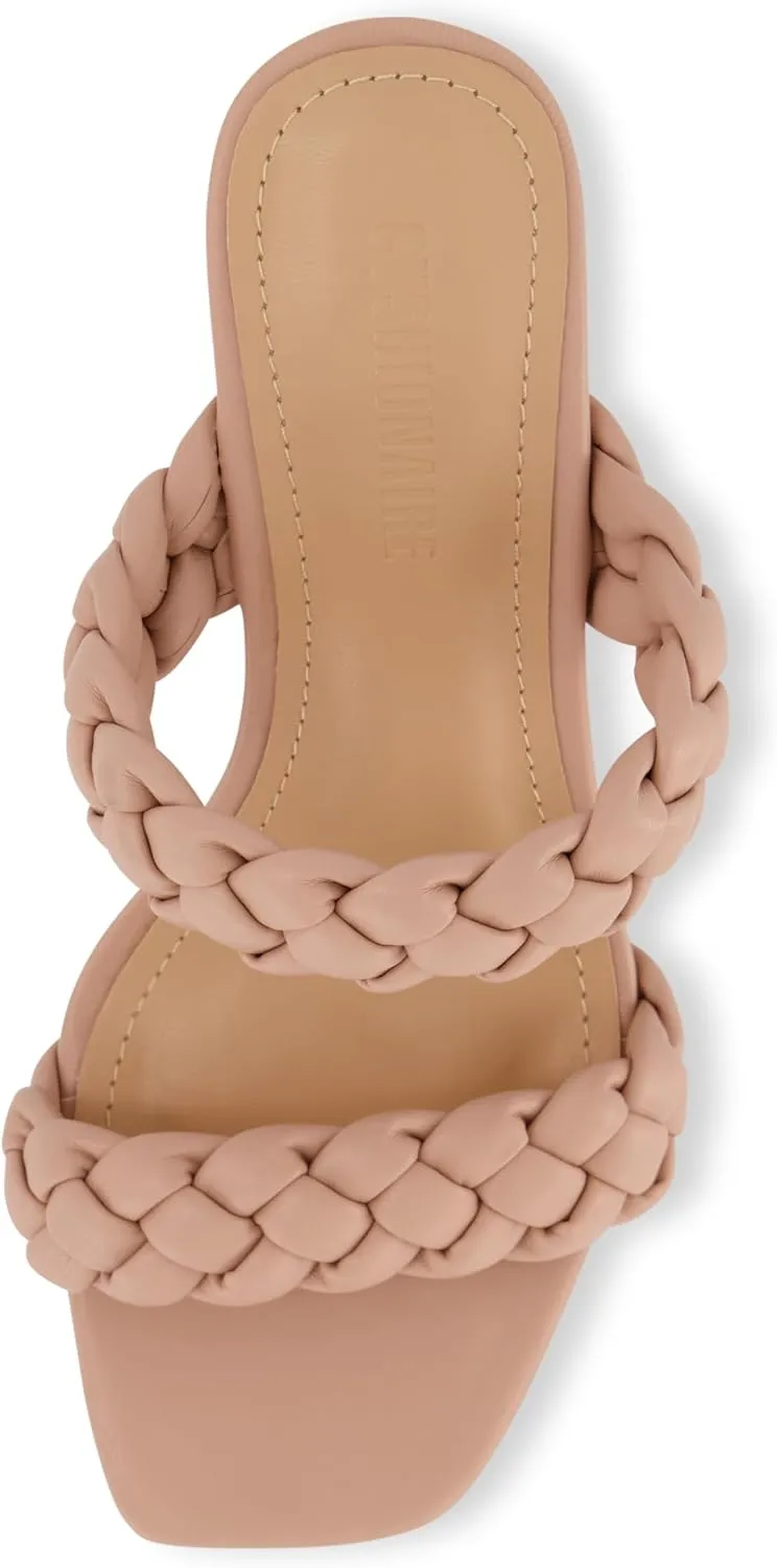 Dunes   CUSHIONAIRE Technology Women's Iris braided Heel Sandal  Memory Foam and Wide Widths Available