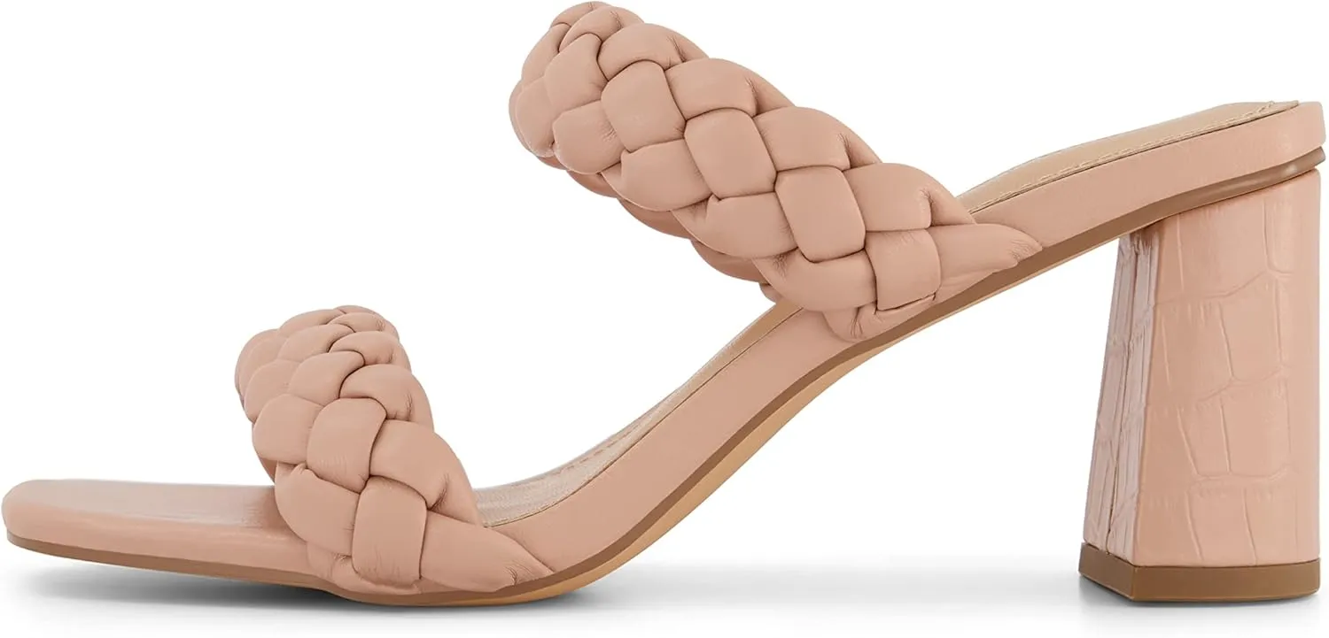 Dunes   CUSHIONAIRE Technology Women's Iris braided Heel Sandal  Memory Foam and Wide Widths Available