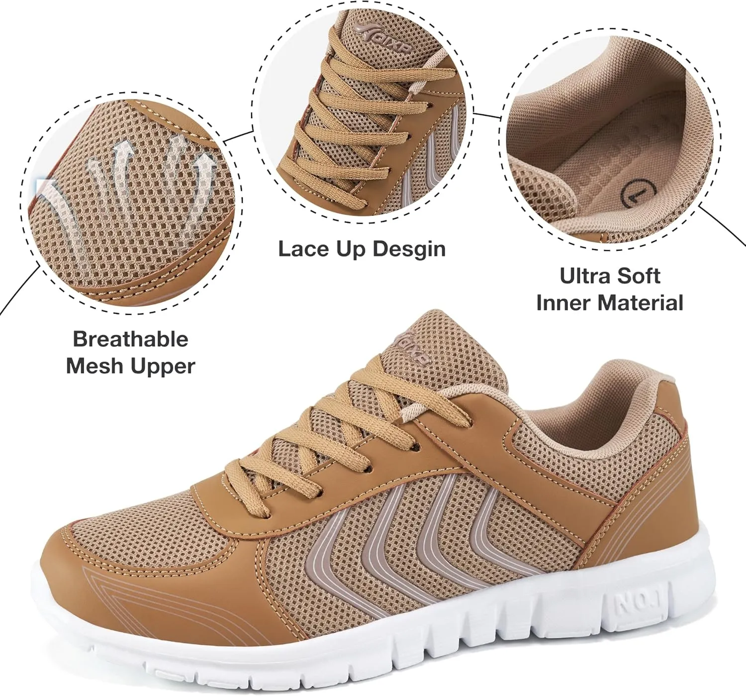 DUOYANGJIASHA Sneakers for Women Running Shoes: Slip On Casual Walking Shoes Non Slip Comfortable Fashion Tennis Shoes Mesh Lightweight Sneaker for Work