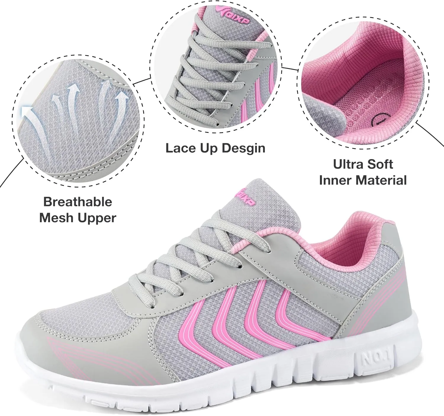 DUOYANGJIASHA Sneakers for Women Running Shoes: Slip On Casual Walking Shoes Non Slip Comfortable Fashion Tennis Shoes Mesh Lightweight Sneaker for Work