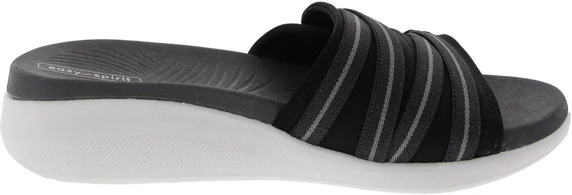 Easy Spirit Womens Wisher 2 Cushioned Footbed Peep-Toe Slide Sandals