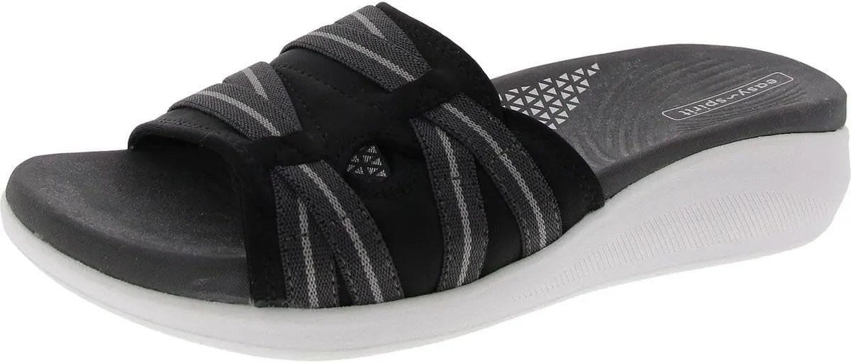 Easy Spirit Womens Wisher 2 Cushioned Footbed Peep-Toe Slide Sandals