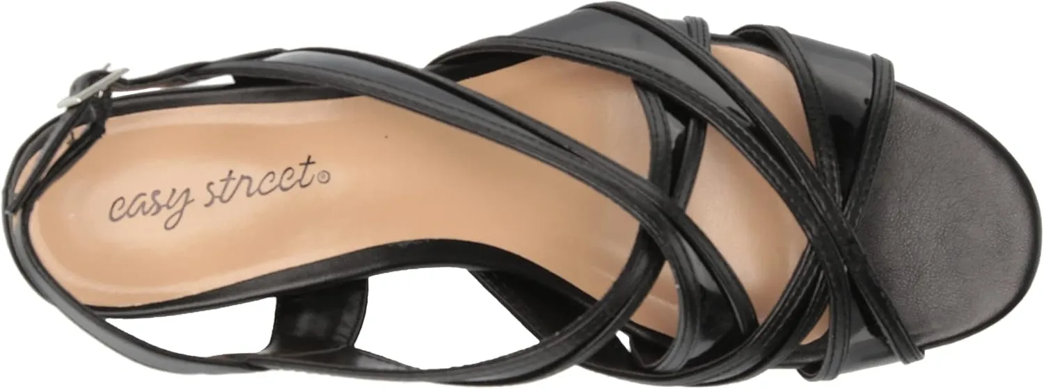 Easy Street Womens Tristen Mesh Inset Dress Sandals