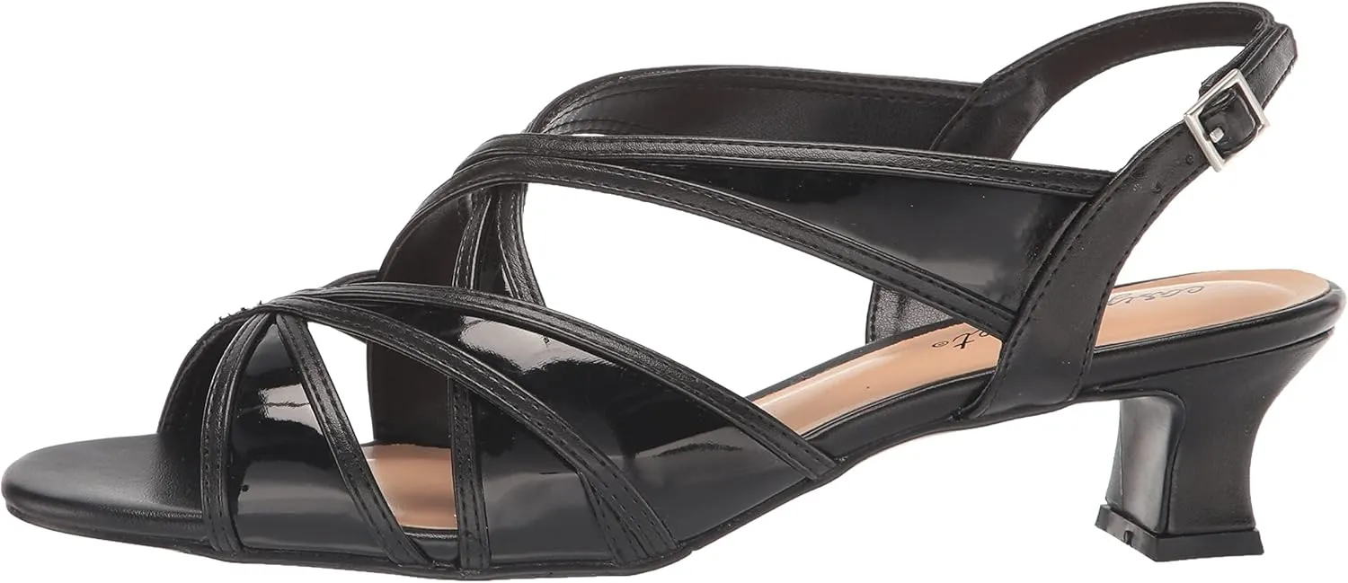 Easy Street Womens Tristen Mesh Inset Dress Sandals