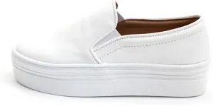 epdavin Women's Casual Simple Slip-On Mid Heels Platform Shoes Fashion Sneakers