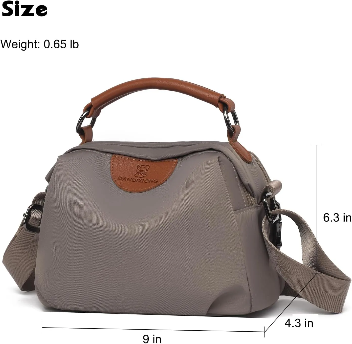 Eslcorri Crossbody Bags for Women, Small Shoulder Bag Nylon Simple Purse with Zipper, Lightweight Casual Simple Purse