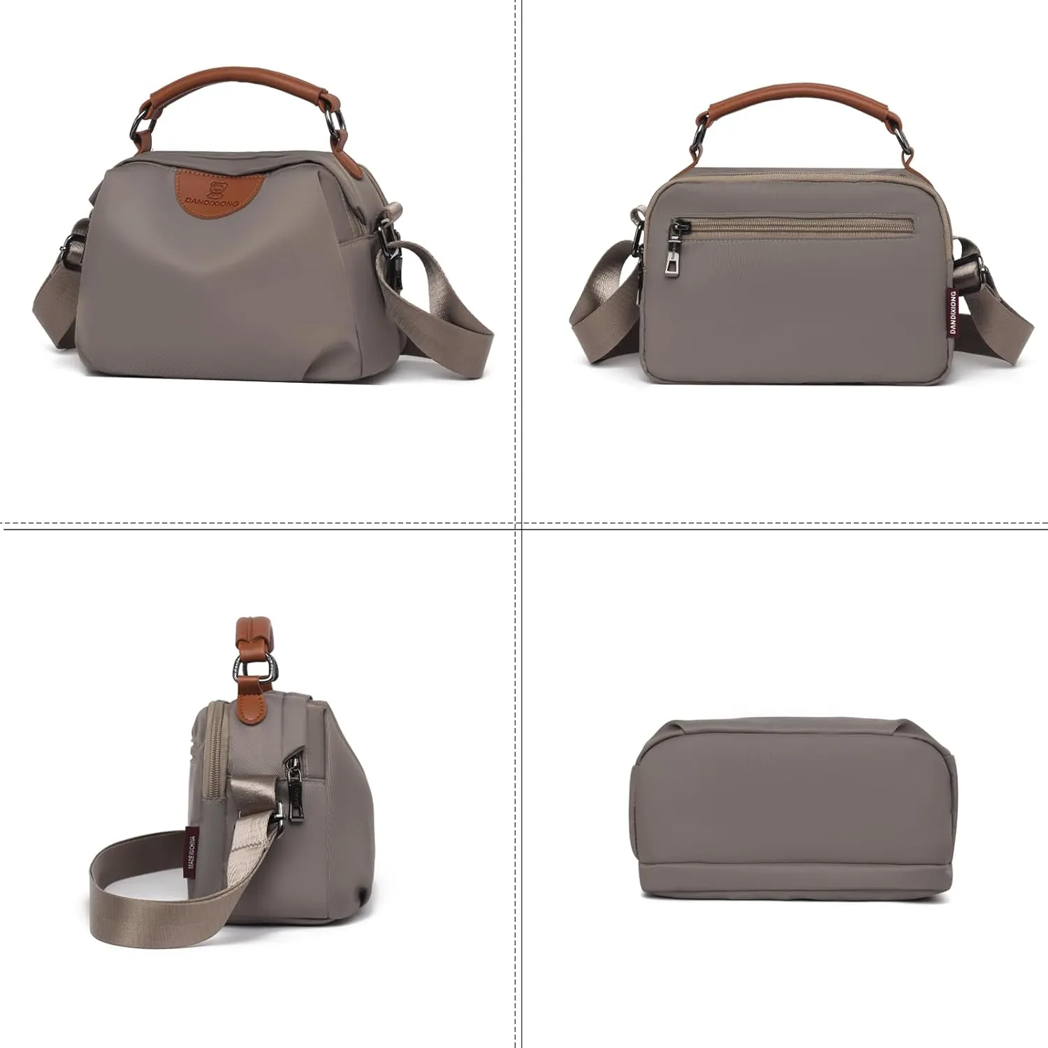 Eslcorri Crossbody Bags for Women, Small Shoulder Bag Nylon Simple Purse with Zipper, Lightweight Casual Simple Purse
