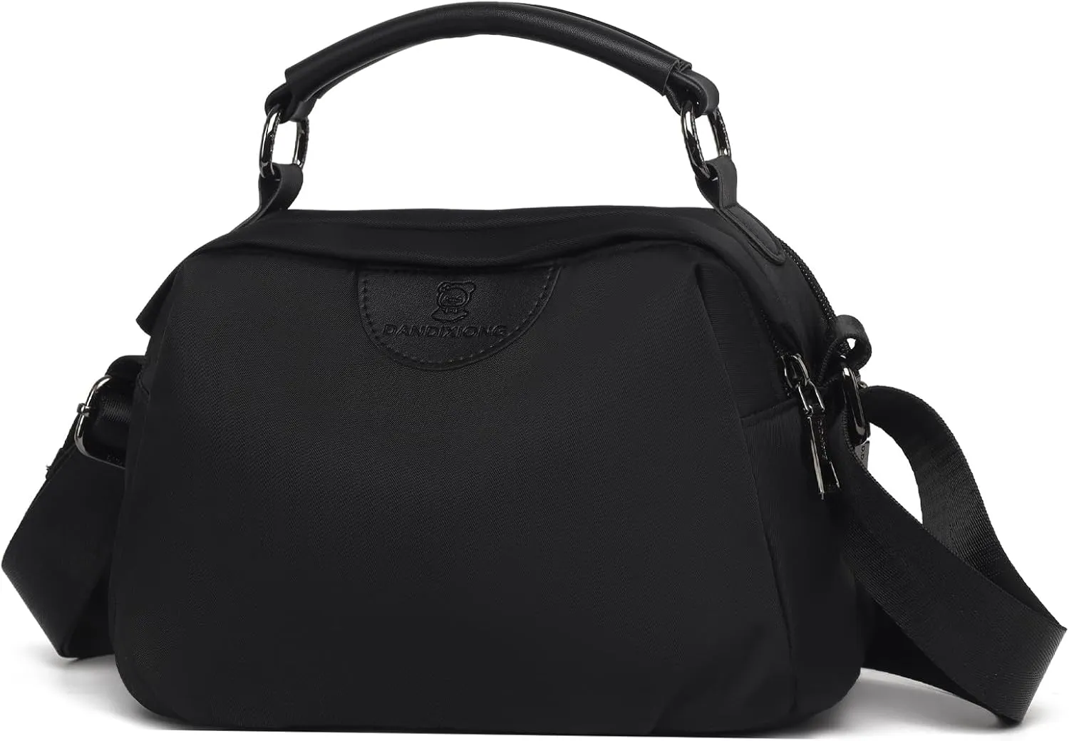Eslcorri Crossbody Bags for Women, Small Shoulder Bag Nylon Simple Purse with Zipper, Lightweight Casual Simple Purse