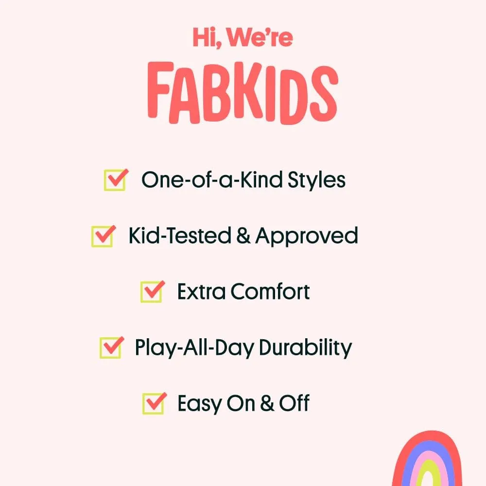 FabKids Kids Sneakers Boys Girls Canvas Shoes Slip On Low Top Footwear for Toddler Little Kid Big Kid