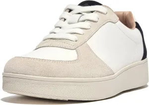 FitFlop Womens Rally Leather/Suede Panel Sneakers