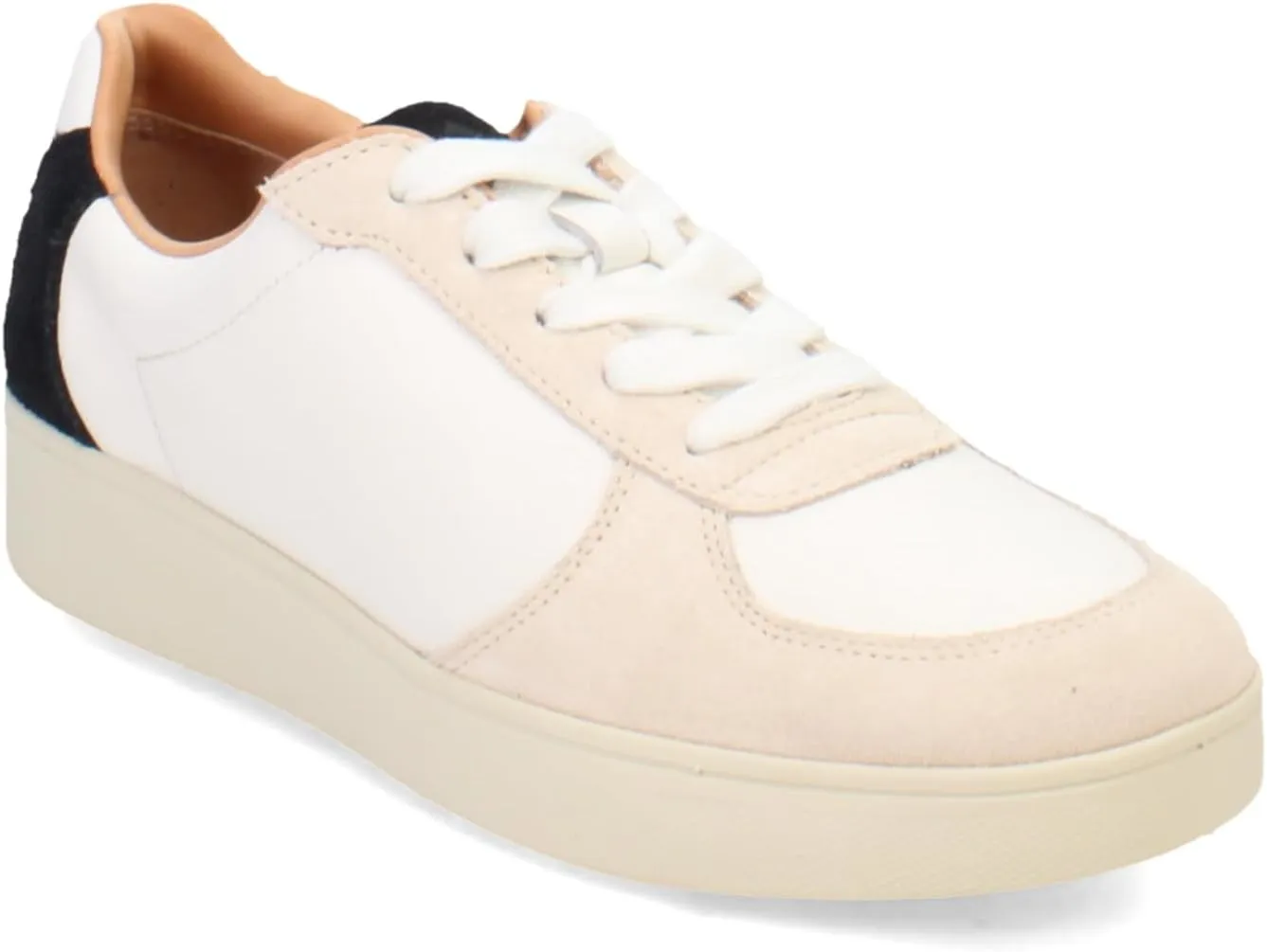 FitFlop Womens Rally Leather/Suede Panel Sneakers