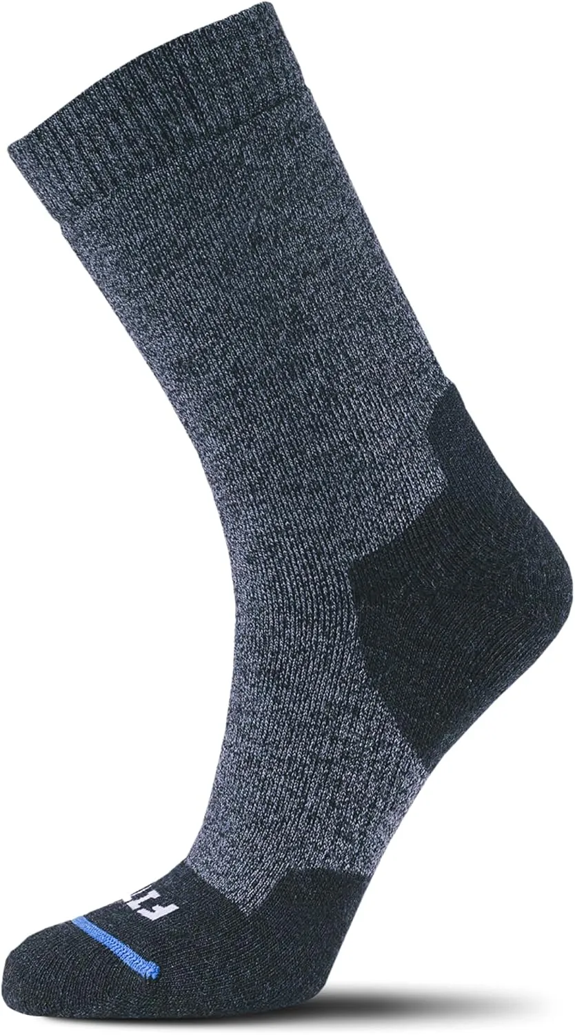 FITS Medium Hiker Merino Wool Crew Socks For Men and Women, Lightweight, Breathable, Hiking Socks, Whole Foot Comfort
