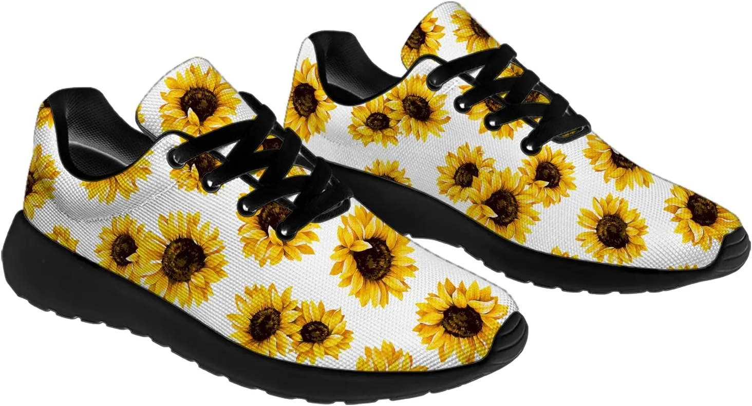 Flower Shoes for Women Men Running Shoes Womens Mens Comfortable Walking Tennis Sneakers Floral Shoes Gifts
