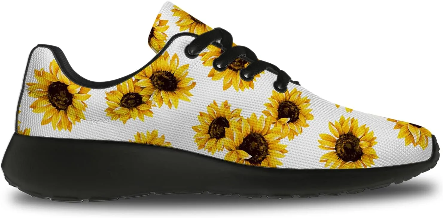 Flower Shoes for Women Men Running Shoes Womens Mens Comfortable Walking Tennis Sneakers Floral Shoes Gifts