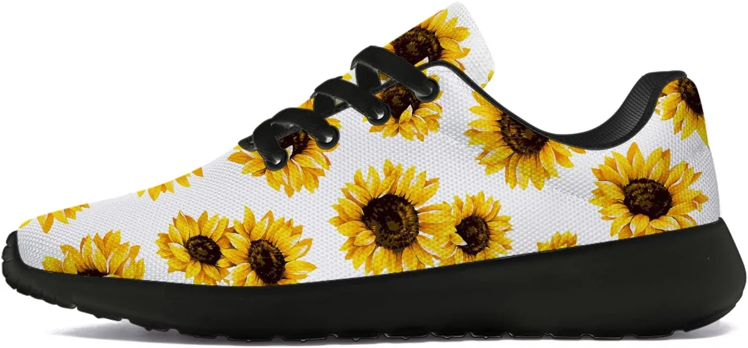 Flower Shoes for Women Men Running Shoes Womens Mens Comfortable Walking Tennis Sneakers Floral Shoes Gifts