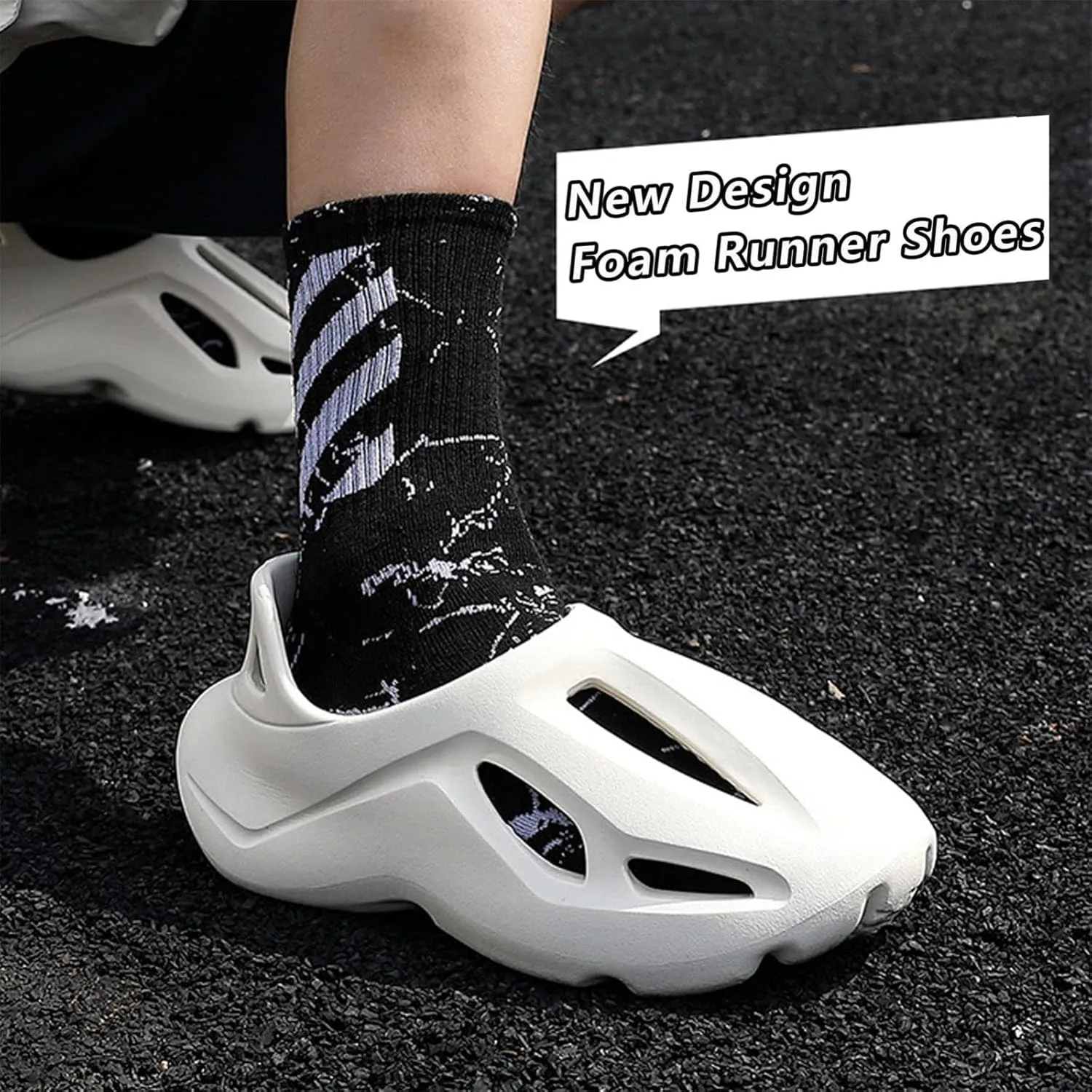 Foam Runner Shoes, Unisex Foam Runner Sneakers Pillow Cloud Shoes Non-Slip Lightweight Breathable Soft Fashion Sandals