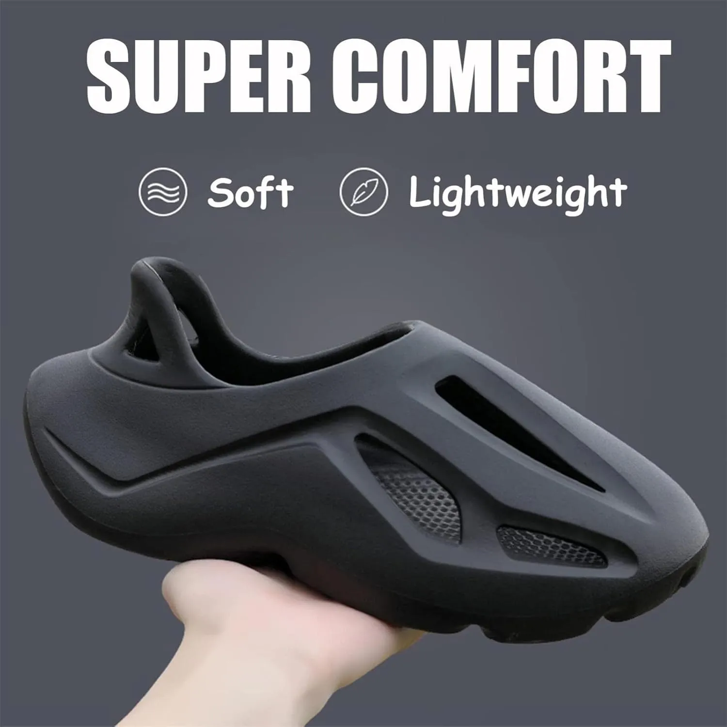 Foam Runner Shoes, Unisex Foam Runner Sneakers Pillow Cloud Shoes Non-Slip Lightweight Breathable Soft Fashion Sandals