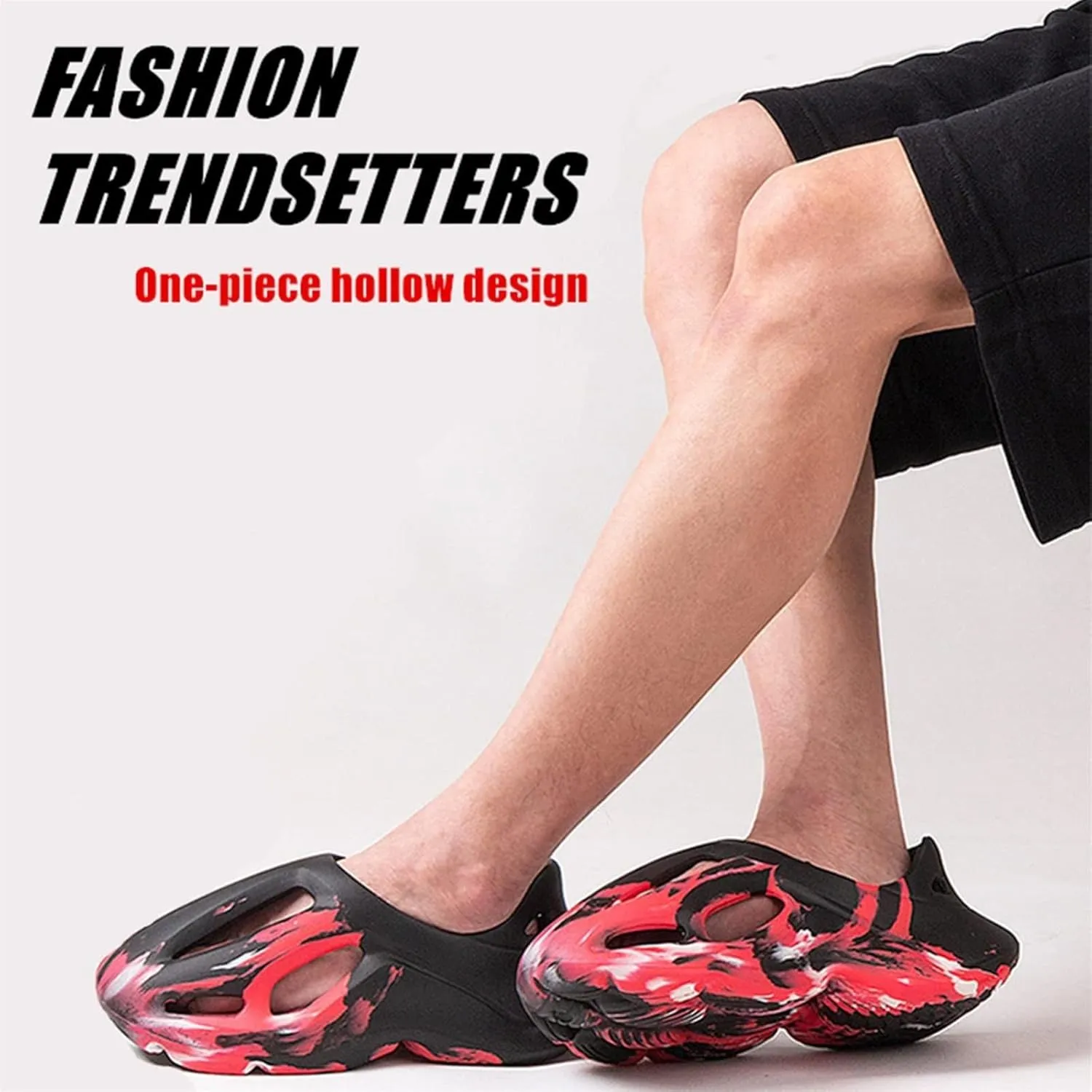 Foam Runner Shoes, Unisex Foam Runner Sneakers Pillow Cloud Shoes Non-Slip Lightweight Breathable Soft Fashion Sandals