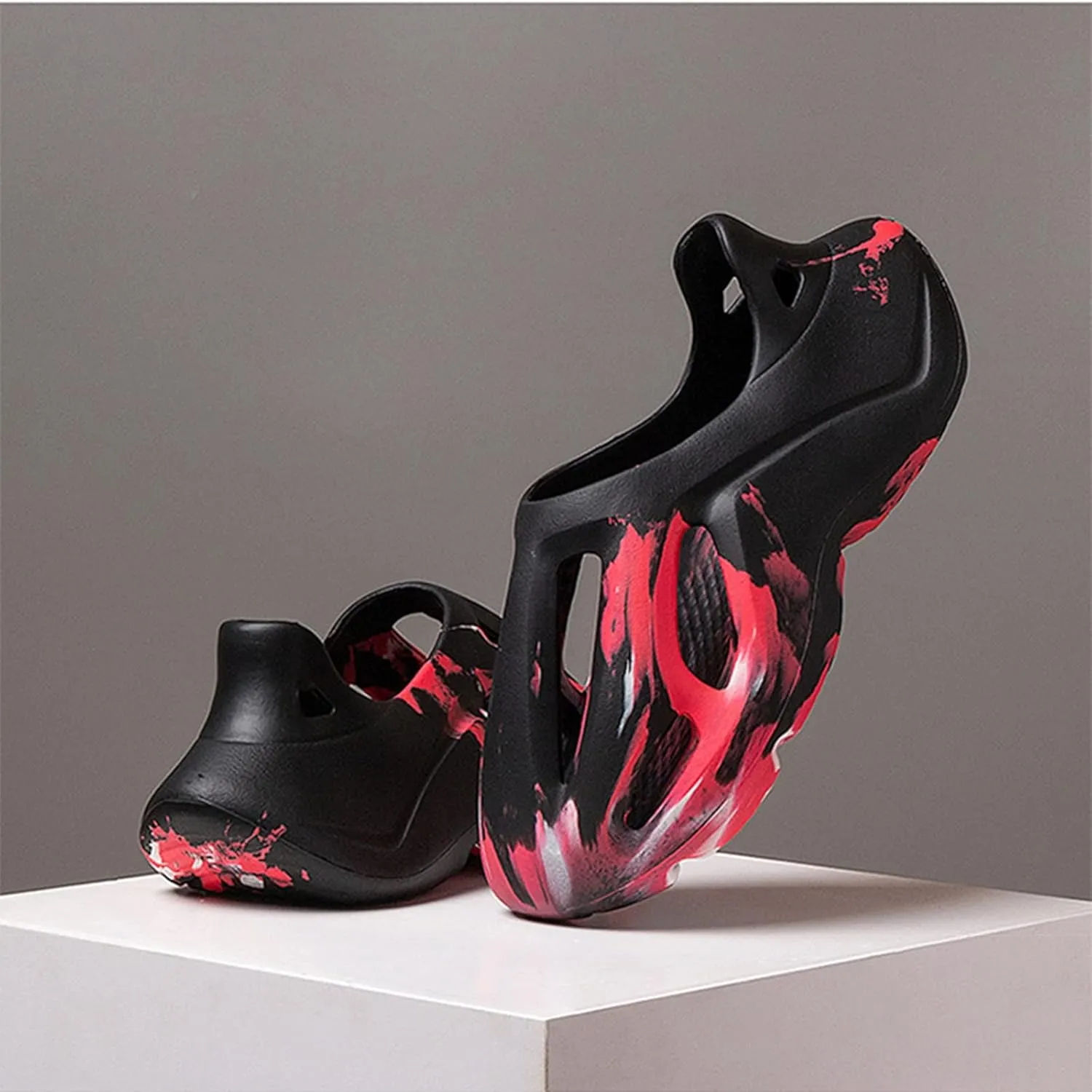 Foam Runner Shoes, Unisex Foam Runner Sneakers Pillow Cloud Shoes Non-Slip Lightweight Breathable Soft Fashion Sandals