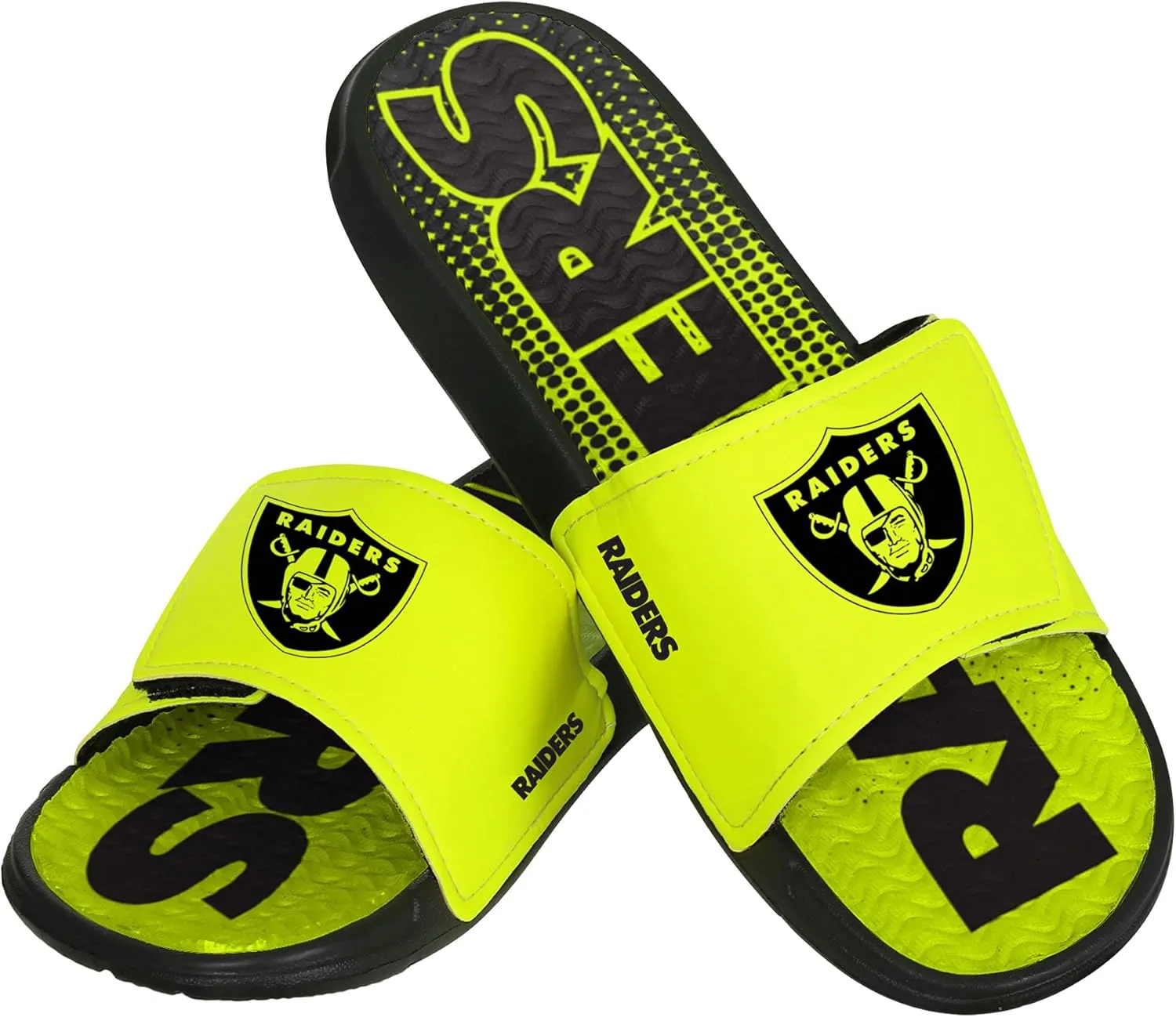 FOCO Men's NFL Team Logo Sport Shower Foam Slide Flip Flop Sandals