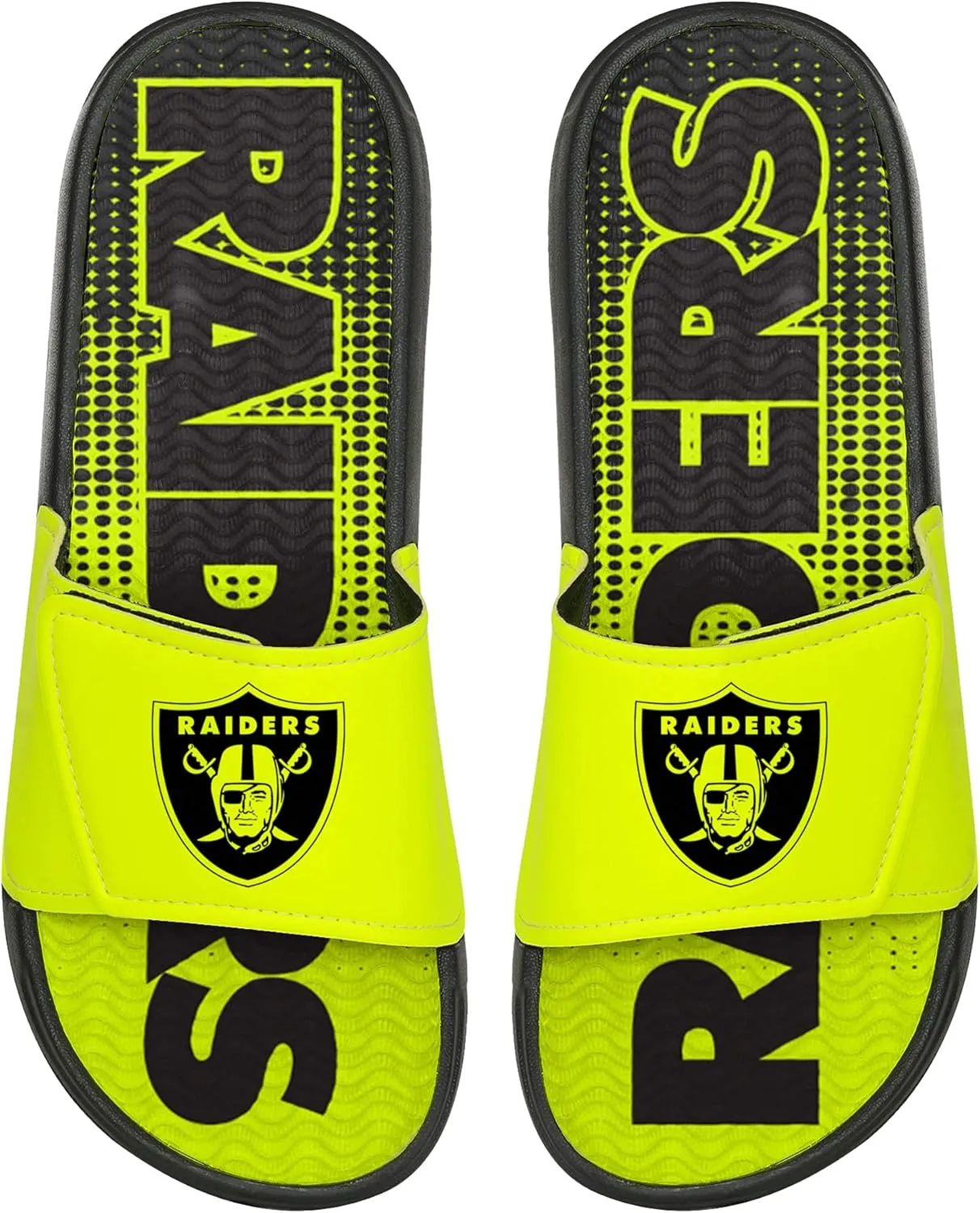 FOCO Men's NFL Team Logo Sport Shower Foam Slide Flip Flop Sandals