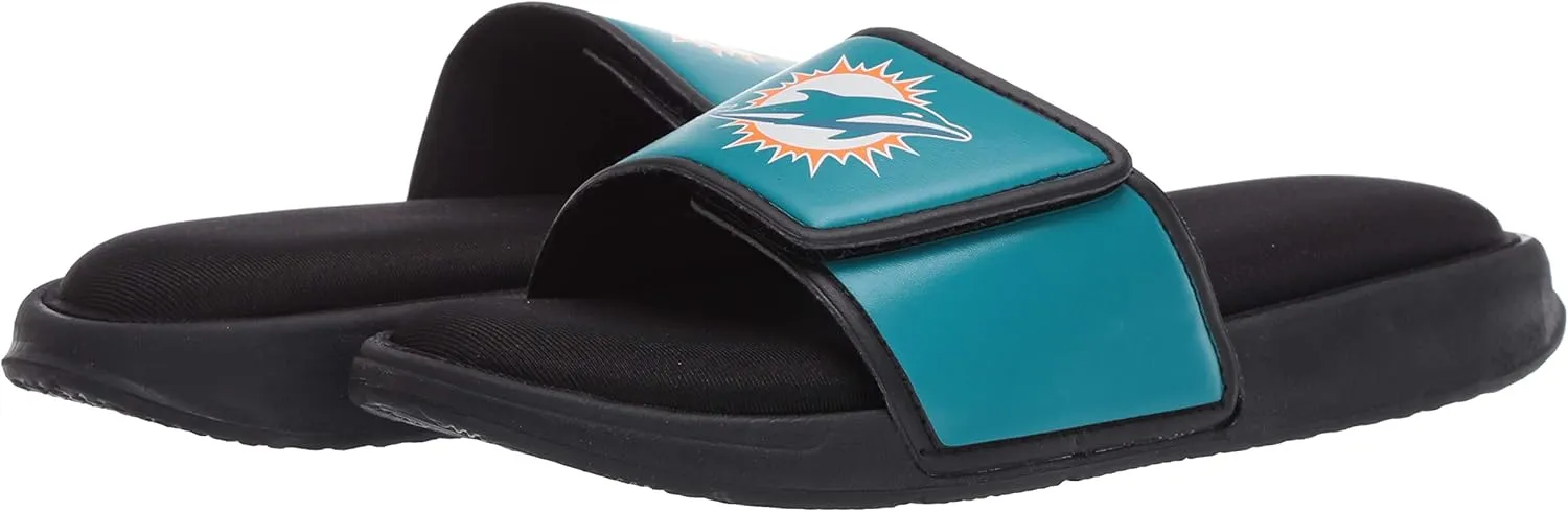 FOCO Men's NFL Team Logo Sport Shower Foam Slide Flip Flop Sandals
