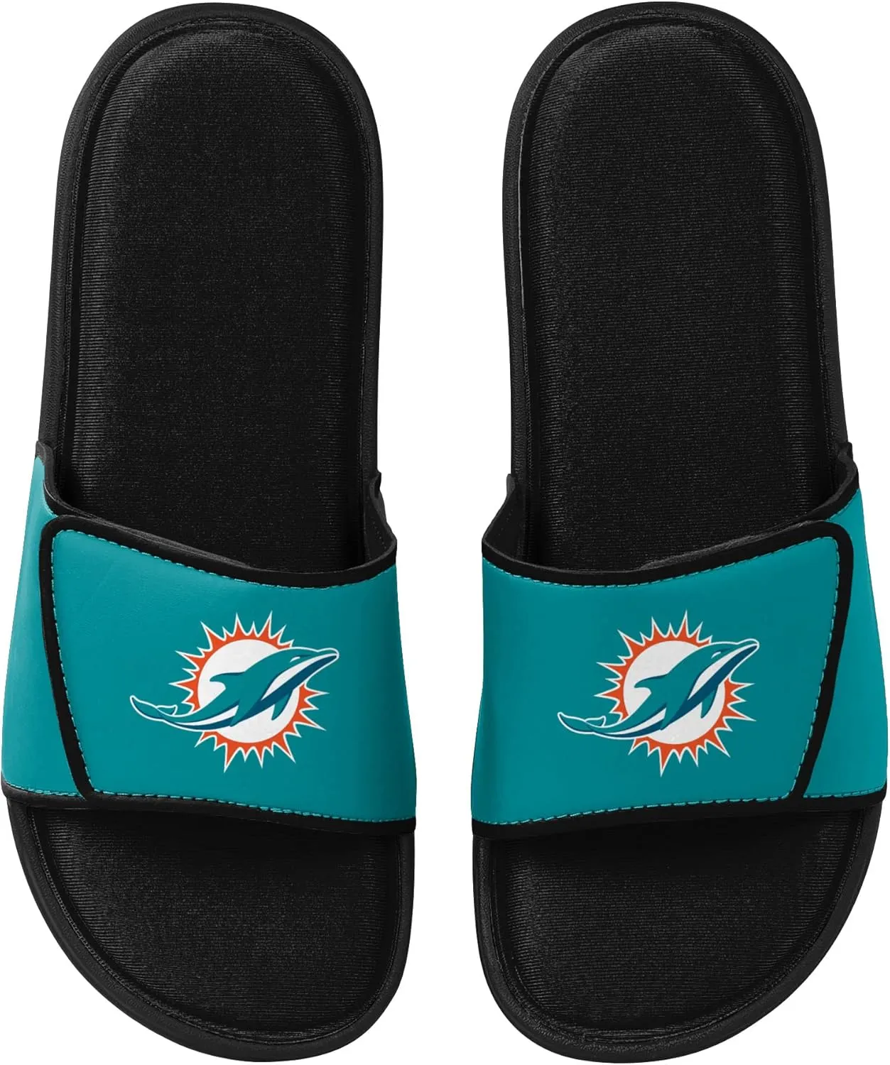 FOCO Men's NFL Team Logo Sport Shower Foam Slide Flip Flop Sandals