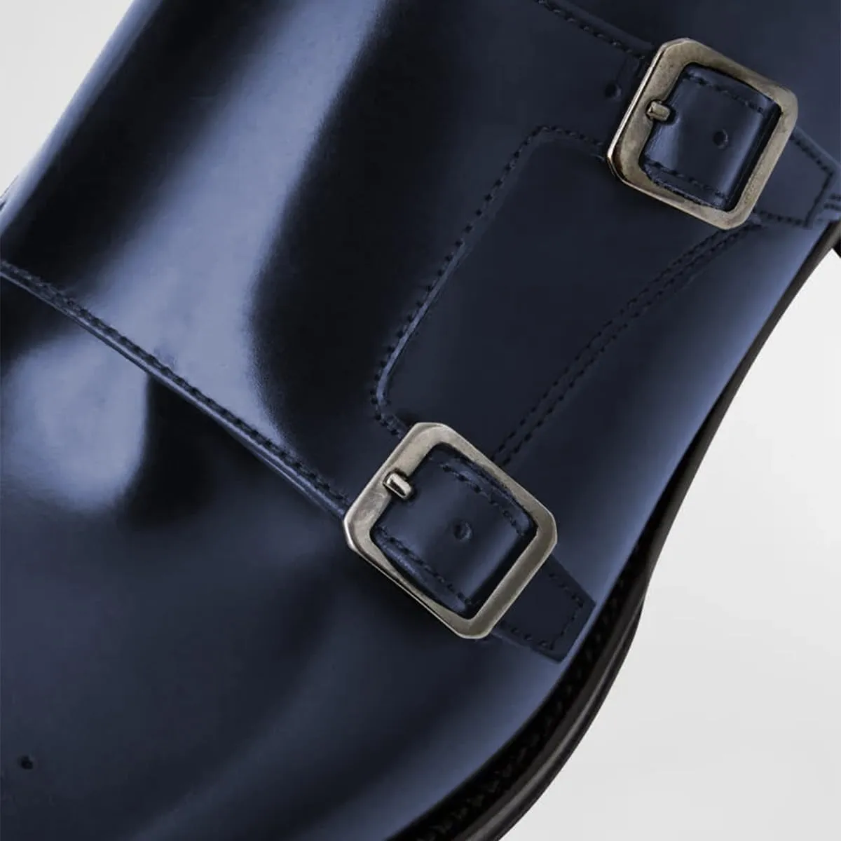 FSJ Men's Double Monk Strap Dress Loafers with Buckle, Comfortable and Breathable Round Toe Slip On Stacked Heels, Formal Business Shoes Size 4-16 US