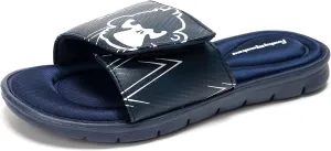 FUNKYMONKEY Memory Foam Sandals for Men, Outdoor Adjustable Comfort Graphic Strap Slide Sandals