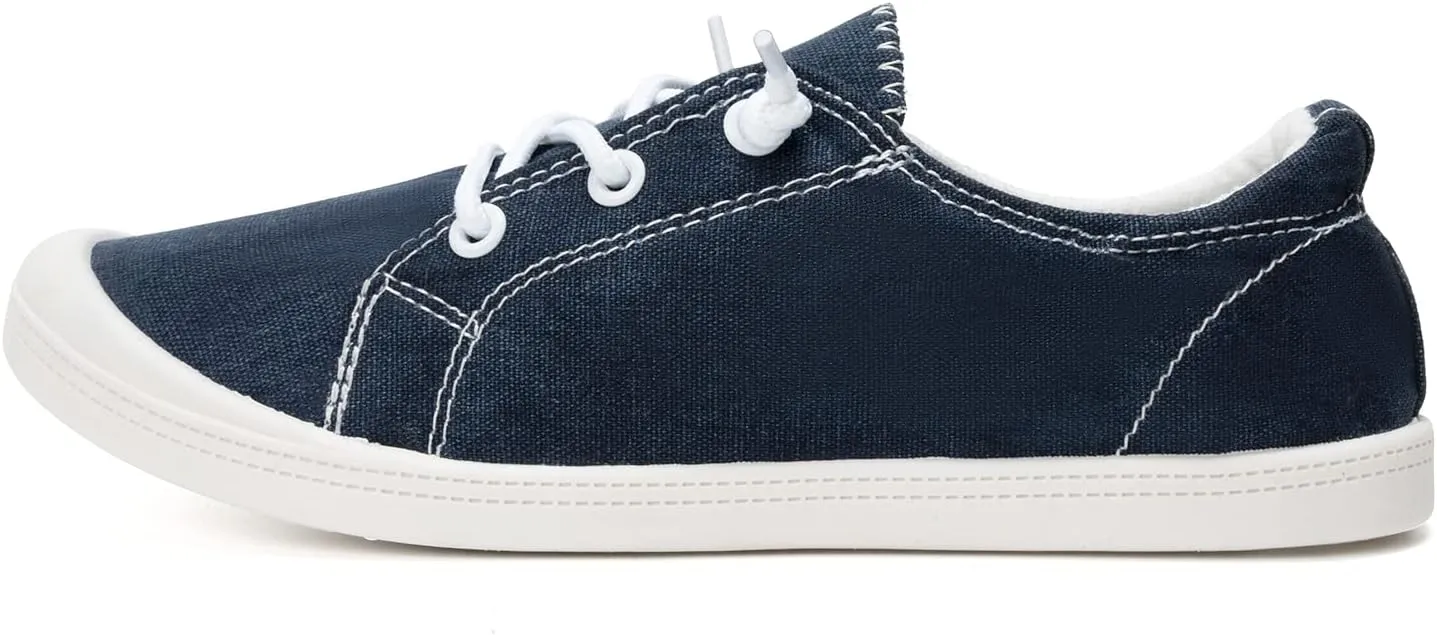 FUNKYMONKEY Shoes for Women, Comfort Low Top Canvas Slip On Sneakers Classic Casual Walking Shoes