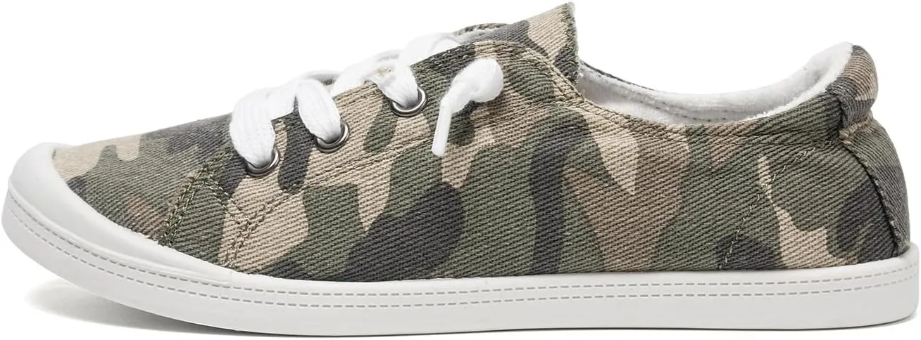 FUNKYMONKEY Shoes for Women, Comfort Low Top Canvas Slip On Sneakers Classic Casual Walking Shoes