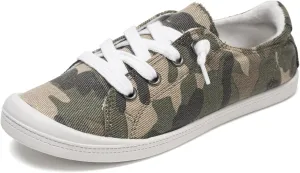 FUNKYMONKEY Shoes for Women, Comfort Low Top Canvas Slip On Sneakers Classic Casual Walking Shoes