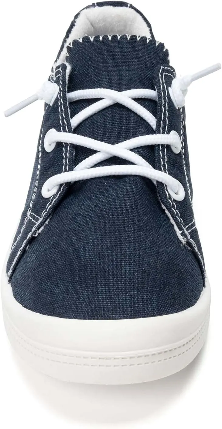 FUNKYMONKEY Shoes for Women, Comfort Low Top Canvas Slip On Sneakers Classic Casual Walking Shoes