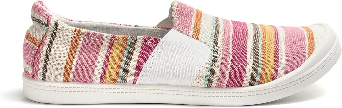 FUNKYMONKEY Shoes for Women, Comfort Low Top Canvas Slip On Sneakers Classic Casual Walking Shoes