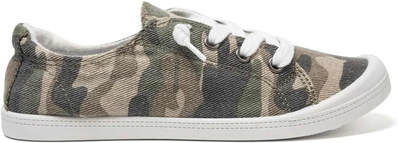 FUNKYMONKEY Shoes for Women, Comfort Low Top Canvas Slip On Sneakers Classic Casual Walking Shoes