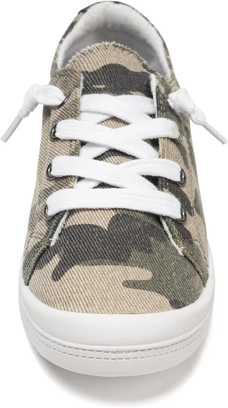 FUNKYMONKEY Shoes for Women, Comfort Low Top Canvas Slip On Sneakers Classic Casual Walking Shoes