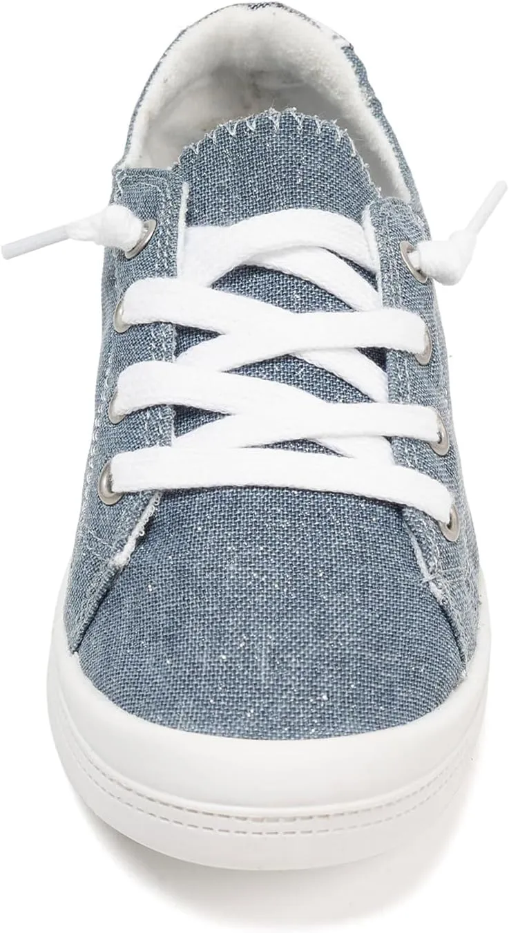 FUNKYMONKEY Shoes for Women, Comfort Low Top Canvas Slip On Sneakers Classic Casual Walking Shoes