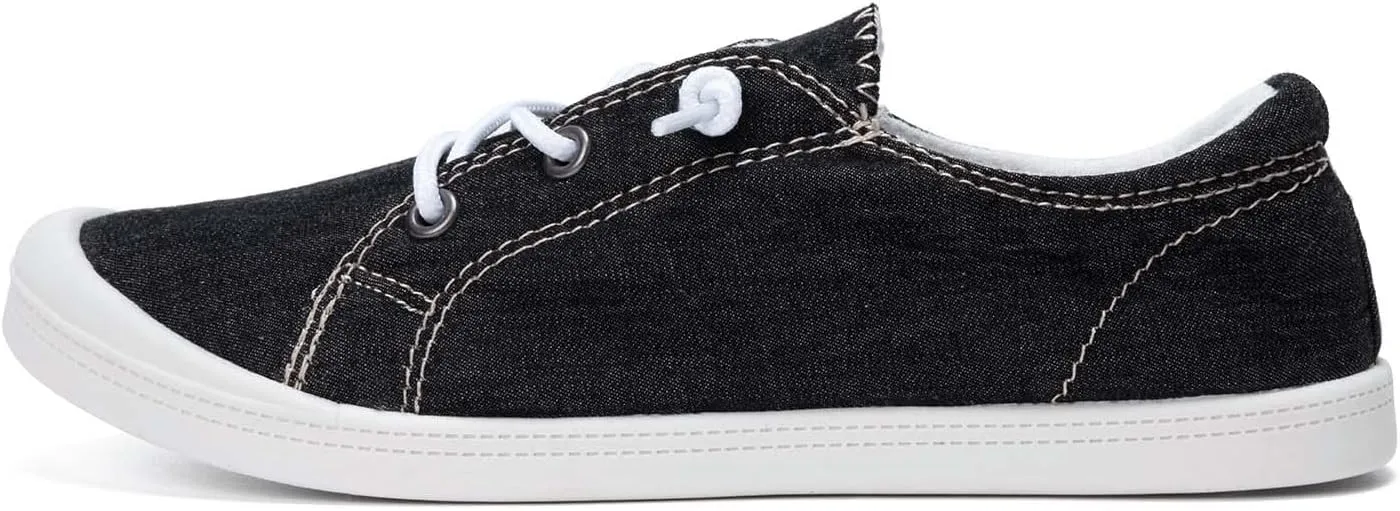FUNKYMONKEY Shoes for Women, Comfort Low Top Canvas Slip On Sneakers Classic Casual Walking Shoes