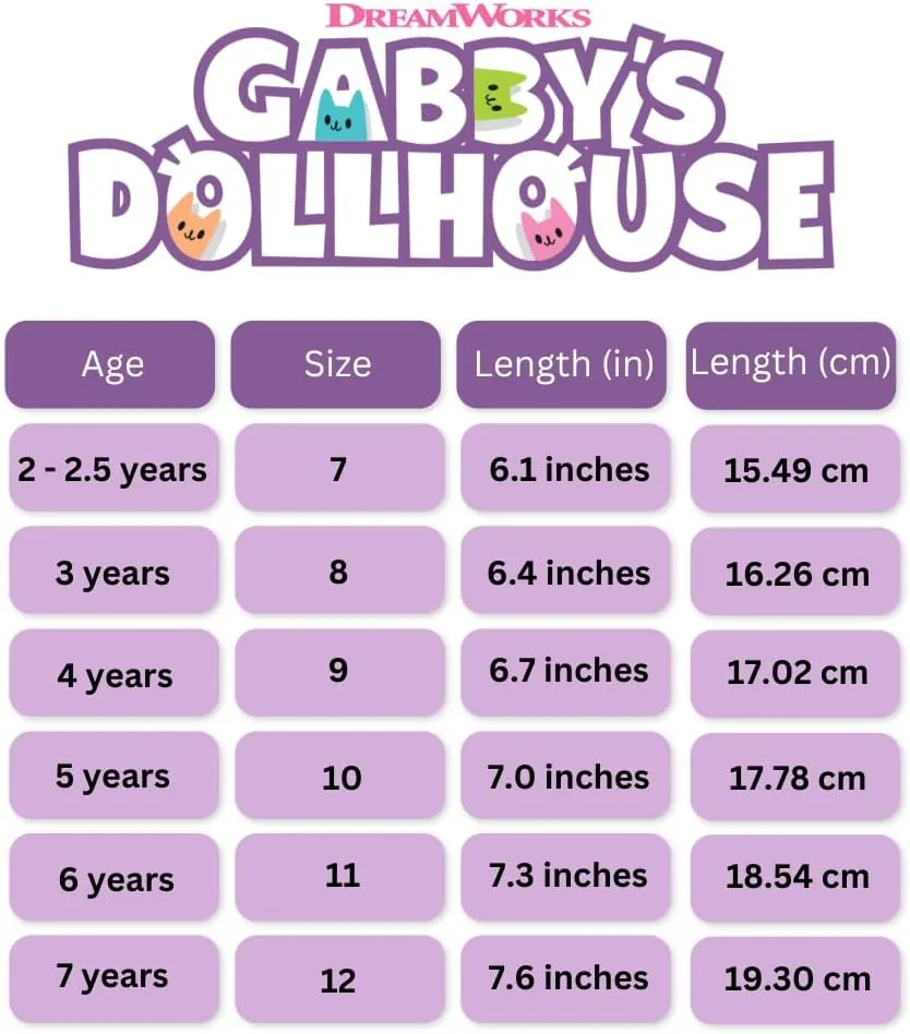 Gabby's Dollhouse LED Sneakers with Easy Strap - Gabbys Laceless Closure Lightweight Light up Kitty Cat Shoes (Size Toddler-Little Kid)