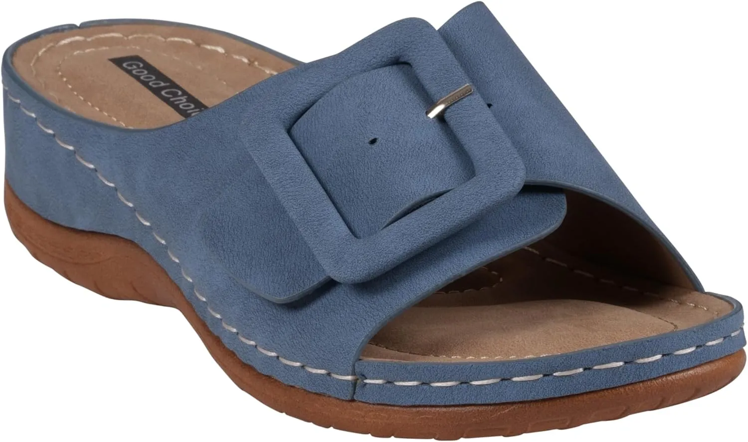 G.C. Shoes Women's Hamden Buckle open toe Flatform Sandals