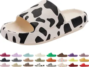 Genuine Pillow Slippers for Women and Men | House Slides Shower Sandals | Extremely Comfy | Cushioned Thick Sole | Cloud Slides | Lightweight Non-Slip Easy to Clean