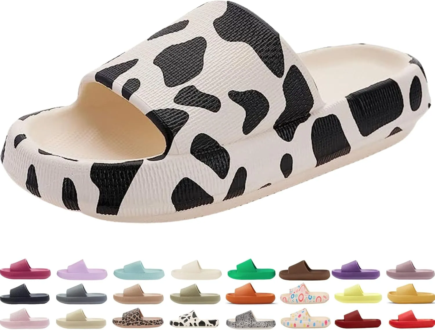 Genuine Pillow Slippers for Women and Men | House Slides Shower Sandals | Extremely Comfy | Cushioned Thick Sole | Cloud Slides | Lightweight Non-Slip Easy to Clean