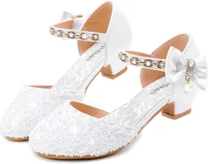 Girls Sandals Closed Toe Heels Wedding Party Girls Dress Shoes Toddler Little Big Kid