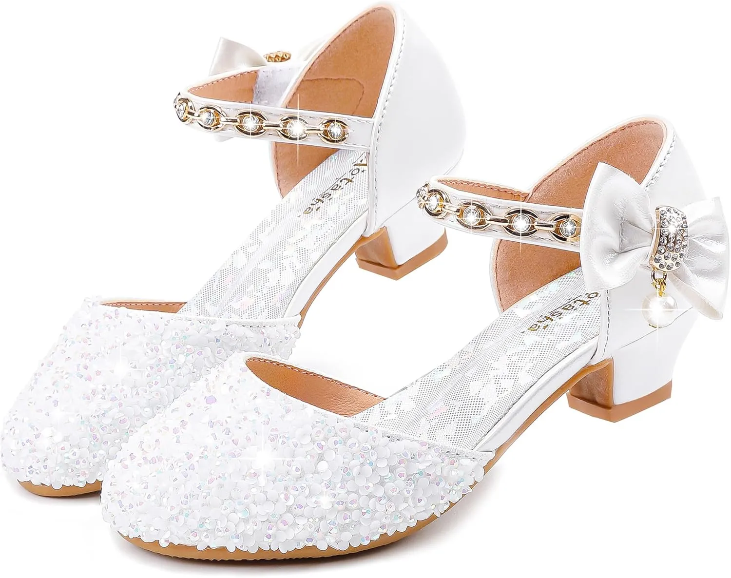 Girls Sandals Closed Toe Heels Wedding Party Girls Dress Shoes Toddler Little Big Kid