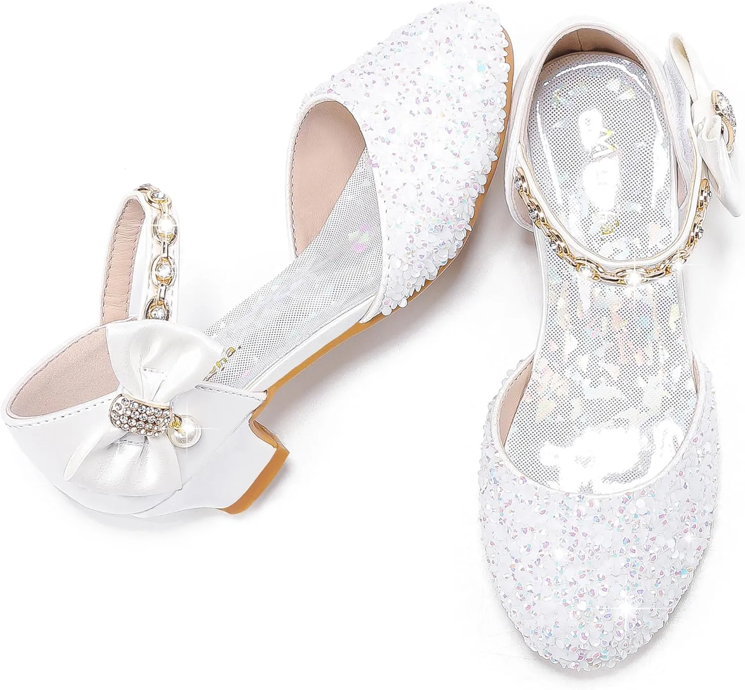 Girls Sandals Closed Toe Heels Wedding Party Girls Dress Shoes Toddler Little Big Kid